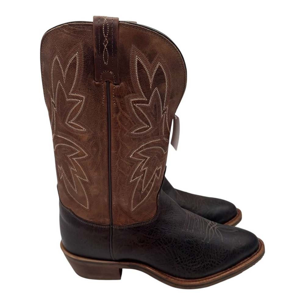 Tony Lama Fernando 12" Boots Mens Sz 11 D Brown Round Toe Western Pull-On EP7800